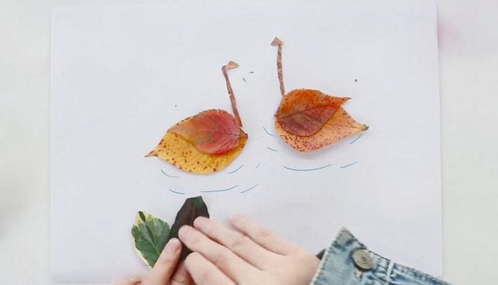 Leaf Sticker Swan Tutorialnum