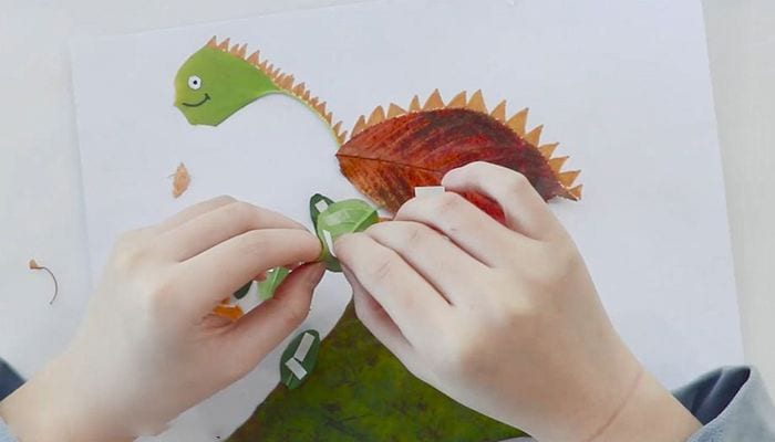 Dinosaur Leaf Sticker Tutorialnum