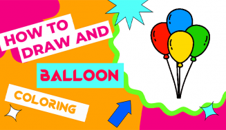 Coloring easy balloon