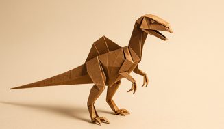 Origami Velociraptor mongoliensis: Inspiration for Agile Folders